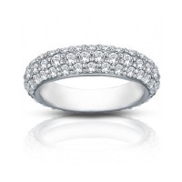 3.50 ct Ladies Three Row Diamond Eternity Wedding Band Ring 3.50 ct Ladies Three Row Diamond Eternity Wedding Band Ring